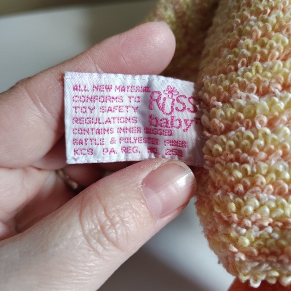 Russ Berrie Terry Chick Plush Baby Rattle Toy Chicklet Doll Collectible 12"Lovey - Picture 5 of 6